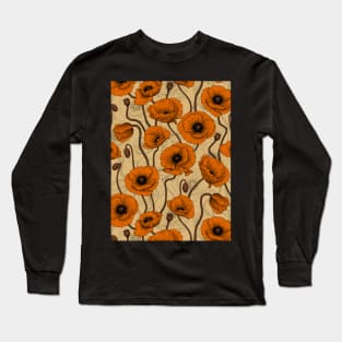 Orange Poppies Long Sleeve T-Shirt